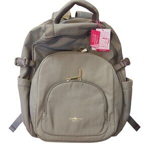 Isaac Mizrahi New York Viral Travel Backpack With Multiple Compartments- Olive